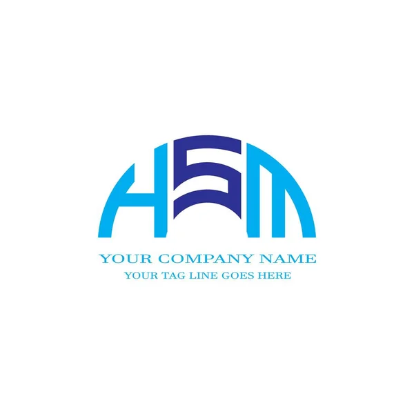 Logo Litery Hsm Kreatywny Design Grafiką Wektorową — Wektor stockowy