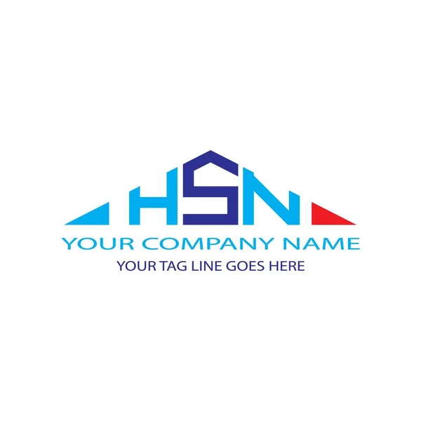 Logo Litery Hsn Kreatywny Design Grafiką Wektorową — Wektor stockowy