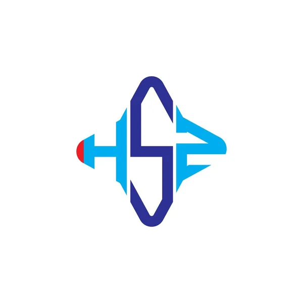Hsz Brief Logo Kreatives Design Mit Vektorgrafik — Stockvektor