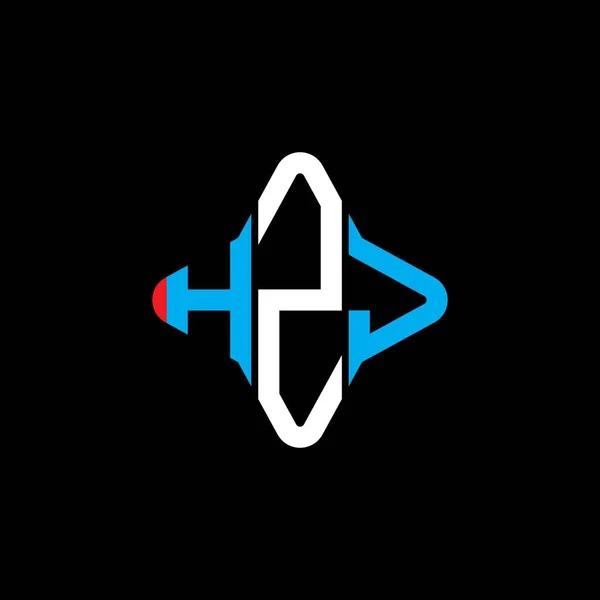 Hzj Λογότυπο Δημιουργικό Σχεδιασμό Διανυσματικό Γραφικό — Διανυσματικό Αρχείο