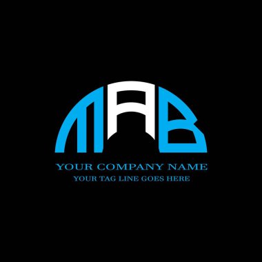 Vektör grafikli MAB harf logosu yaratıcı tasarımı