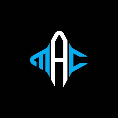 Vektör grafikli MAC harf logosu yaratıcı tasarımı