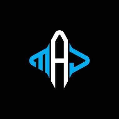 MAJ harfi logosu vektör grafikli yaratıcı tasarım