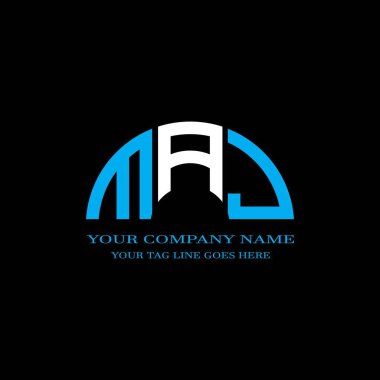 MAJ harfi logosu vektör grafikli yaratıcı tasarım