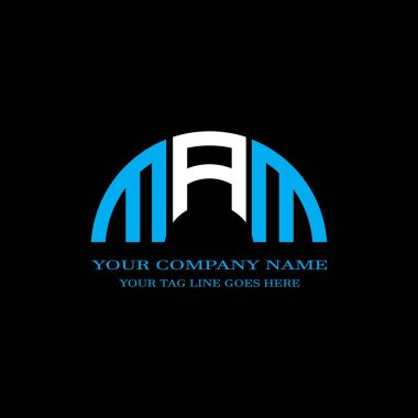 MAM harf logosu vektör grafikli yaratıcı tasarım