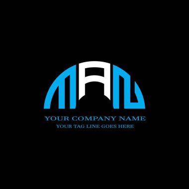MAN harfi logosu vektör grafikli yaratıcı tasarım