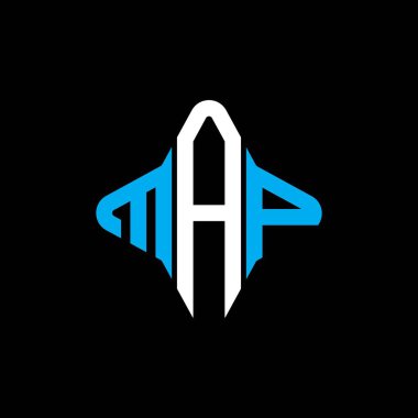 MAP harf logosu vektör grafikli yaratıcı tasarım