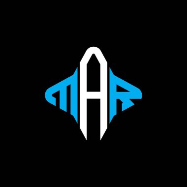 MAR harfi logosu vektör grafikli yaratıcı tasarım