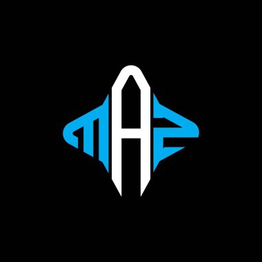 MAZ harfi logosu vektör grafikli yaratıcı tasarım