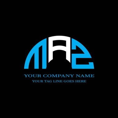 MAZ harfi logosu vektör grafikli yaratıcı tasarım