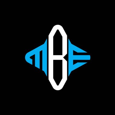MBE harfi logosu vektör grafikli yaratıcı tasarım