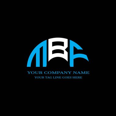 MBF harf logosu vektör grafikli yaratıcı tasarım