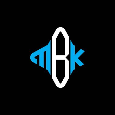 MBK harf logosu vektör grafikli yaratıcı tasarım