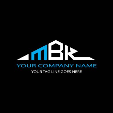 MBK harf logosu vektör grafikli yaratıcı tasarım