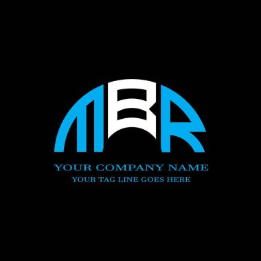 MBR harfi logosu vektör grafikli yaratıcı tasarım