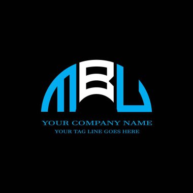 MBU harfi logosu vektör grafikli yaratıcı tasarım