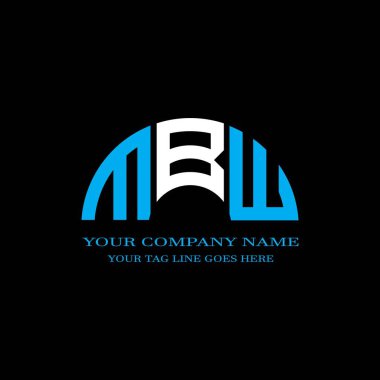 MBW harf logosu vektör grafikli yaratıcı tasarım