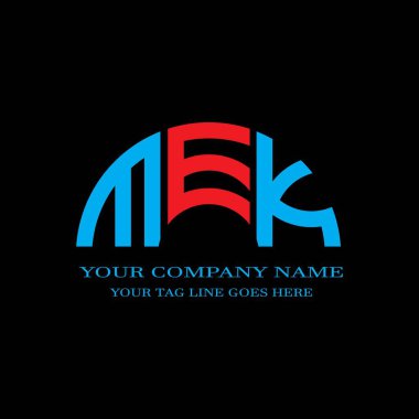 MEK harf logosu vektör grafikli yaratıcı tasarım