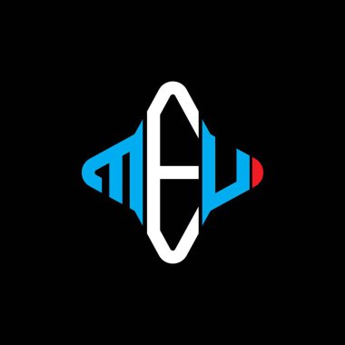 MEU harfi logosu vektör grafikli yaratıcı tasarım