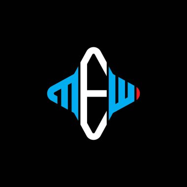 MEW harf logosu vektör grafikli yaratıcı tasarım