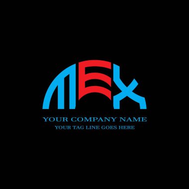 MEX harf logosu vektör grafikli yaratıcı tasarım