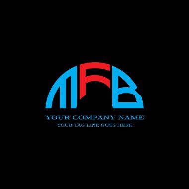MFB harfi logosu vektör grafikli yaratıcı tasarım