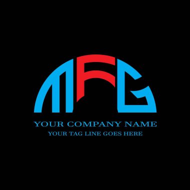 Vektör grafikli MFG harf logosu yaratıcı tasarımı
