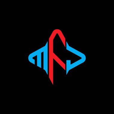 MFJ harf logosu vektör grafikli yaratıcı tasarım