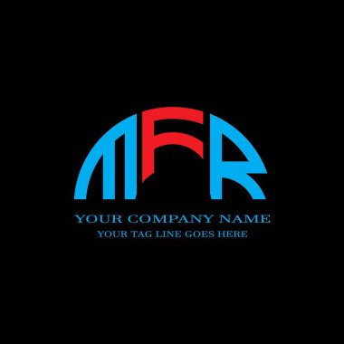 MFR harfi logosu vektör grafikli yaratıcı tasarım