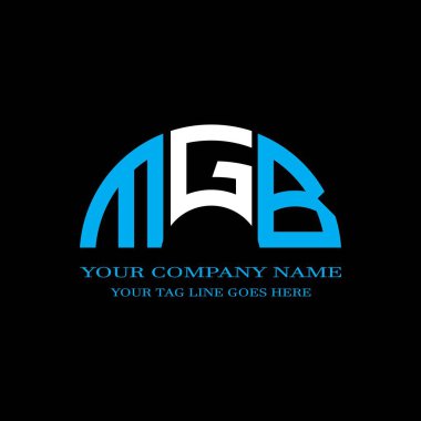 Vektör grafikli MGB harf logosu yaratıcı tasarımı