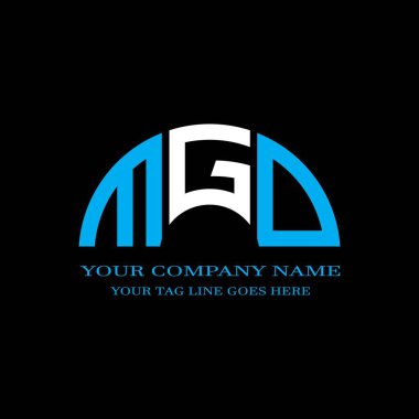 Vektör grafikli MGD harf logosu yaratıcı tasarımı