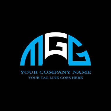 Vektör grafikli MGG harf logosu yaratıcı tasarımı