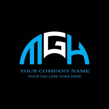 Vektör grafikli MGD harf logosu yaratıcı tasarımı