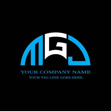 MGJ harf logosu vektör grafikli yaratıcı tasarım