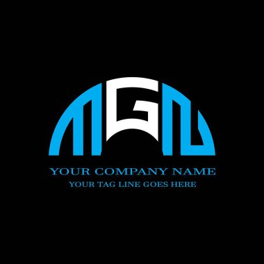 Vektör grafikli MGN harf logosu yaratıcı tasarımı