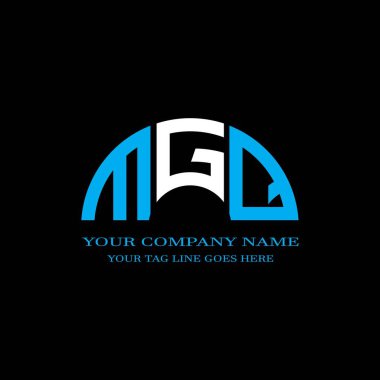 Vektör grafikli MGQ harf logosu yaratıcı tasarımı