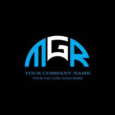 Vektör grafikli MGR harf logosu yaratıcı tasarımı