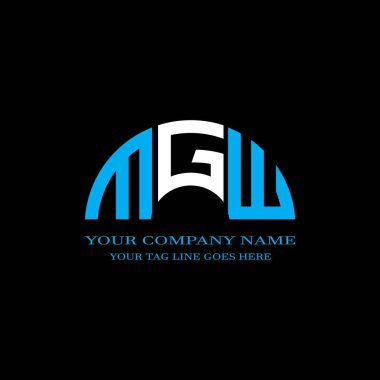 Vektör grafikli MGW harf logosu yaratıcı tasarımı