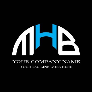 MHB harf logosu vektör grafikli yaratıcı tasarım