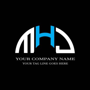 MHJ harf logosu vektör grafikli yaratıcı tasarım