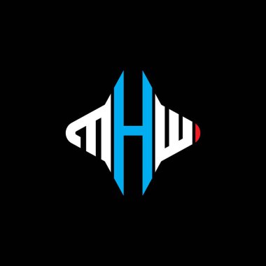 MHW harf logosu vektör grafikli yaratıcı tasarım