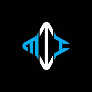 Vektör grafikli MII harf logosu yaratıcı tasarımı