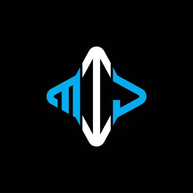 MIJ harf logosu vektör grafikli yaratıcı tasarım