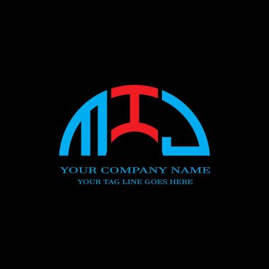 MIJ harf logosu vektör grafikli yaratıcı tasarım