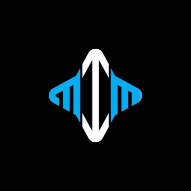 MIM harf logosu vektör grafikli yaratıcı tasarım