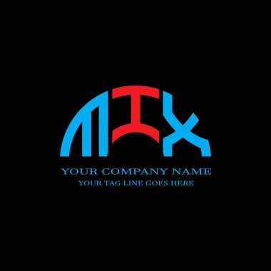 MIX harf logosu vektör grafikli yaratıcı tasarım