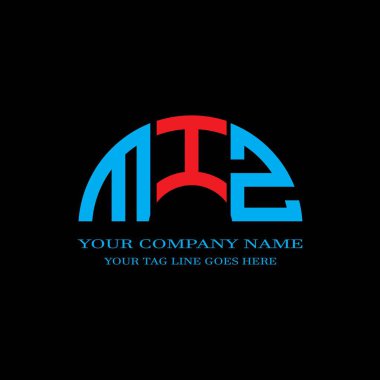 MIZ harf logosu vektör grafikli yaratıcı tasarım