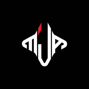 MJA harf logosu vektör grafikli yaratıcı tasarım