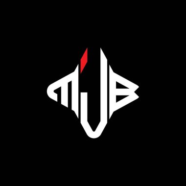 MJB harfi logosu vektör grafikli yaratıcı tasarım