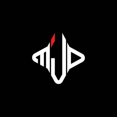 Vektör grafikli MJD harf logosu yaratıcı tasarımı